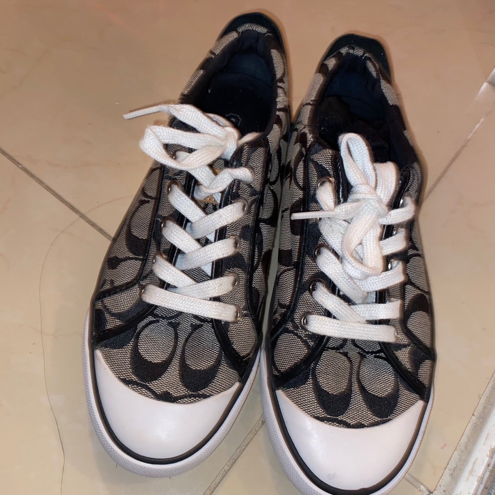 Black and Grey Coach Sneakers